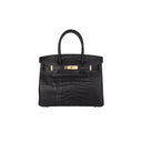 Hermes Black Matte Crocodile Birkin Bag