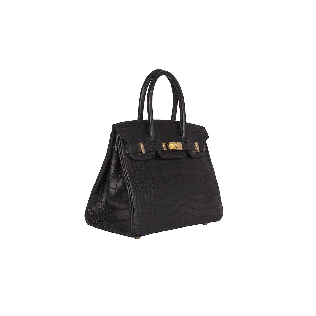 Cuero | Black Matte Crocodile Birkin Bag