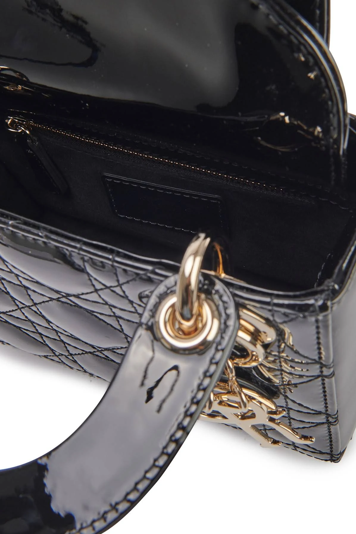 Cuero | Mini Bag Black Patent Cannage Calfskin Women