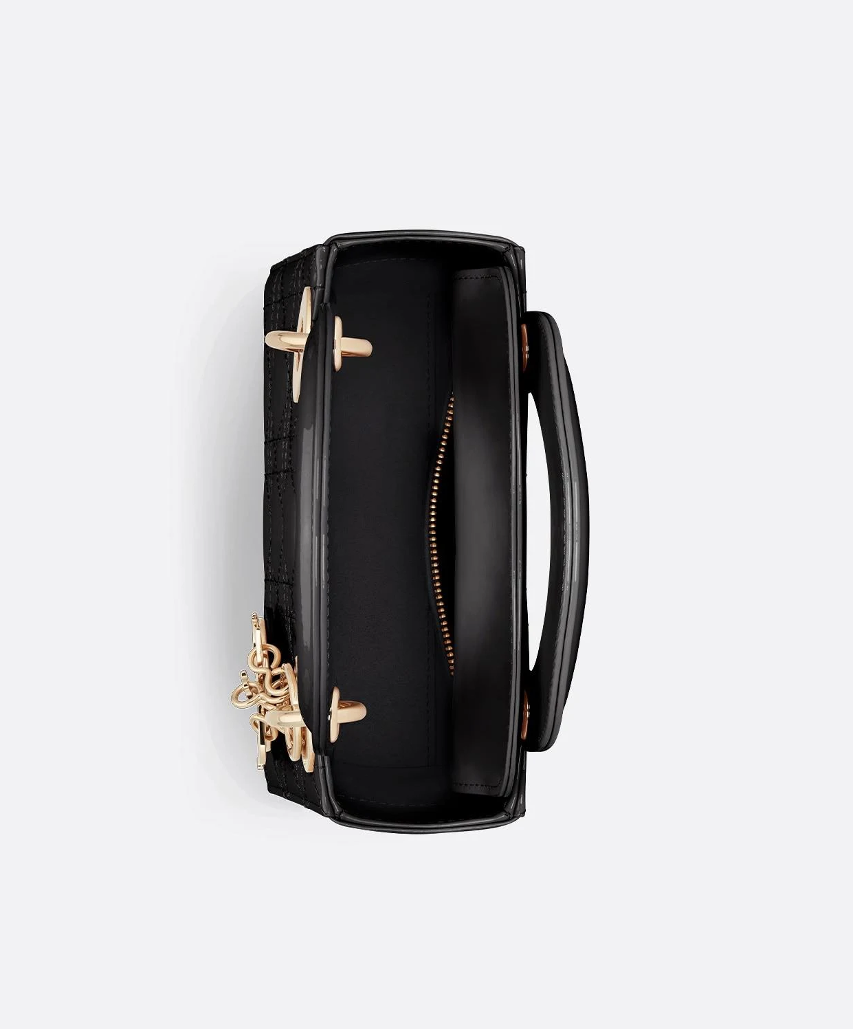 Cuero | Mini Bag Black Patent Cannage Calfskin Women