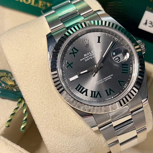 Cuero | Datejust 41 126334 WIMBLEDON NEW 2024