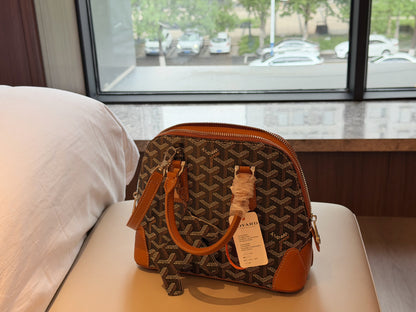 Cuero | Monogram Dome Top Handle Bag