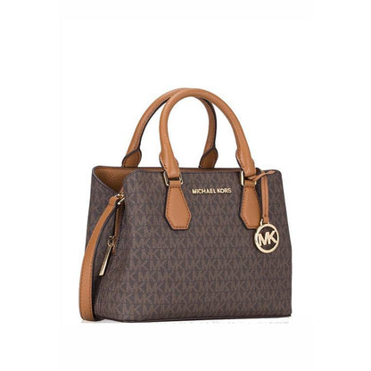 Cuero | PRE-LOVED Camille Small Logo and Leather Satchel In Brown