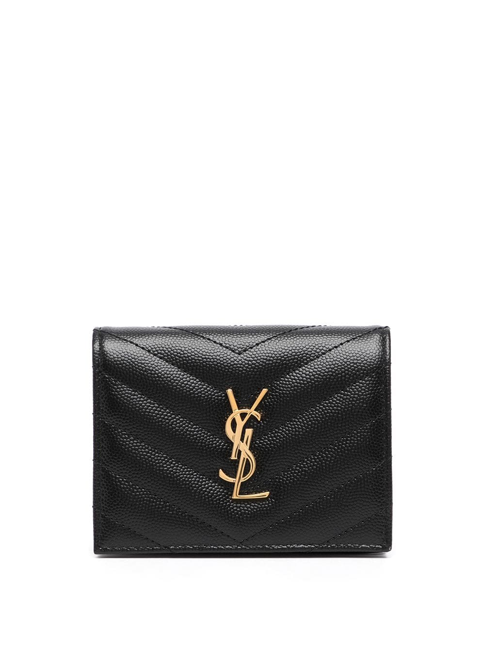 Cuero | Yves Laurent Black Small Wallet