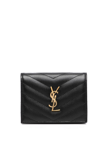 Cuero | Yves Laurent Black Small Wallet