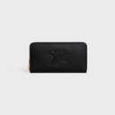 LARGE ZIPPED WALLET CUIR TRIOMPHE IN SMOOTH CALFSKIN