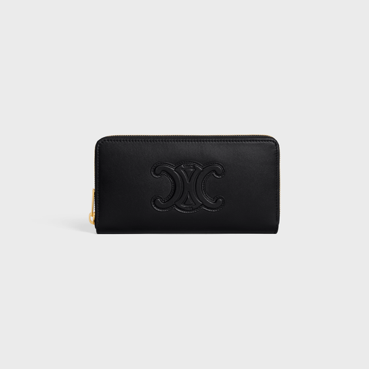 Cuero | LARGE ZIPPED WALLET CUIR TRIOMPHE IN SMOOTH CALFSKIN