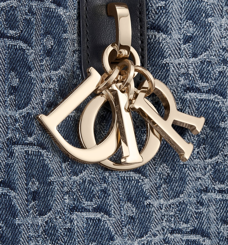 Cuero | Large Toujours Blue Denim Oblique Jacquard Bag