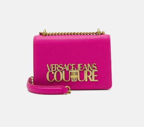 Cuero | Jeans Couture Saffiano Lock Crossbody Bag