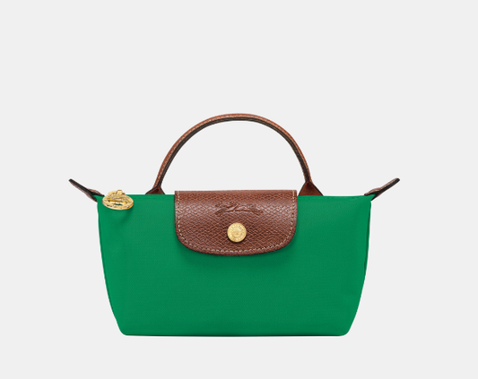 Cuero | Le Pliage Pouch with handle - Green