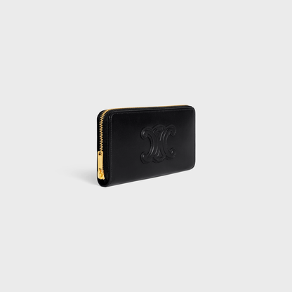 Cuero | LARGE ZIPPED WALLET CUIR TRIOMPHE IN SMOOTH CALFSKIN