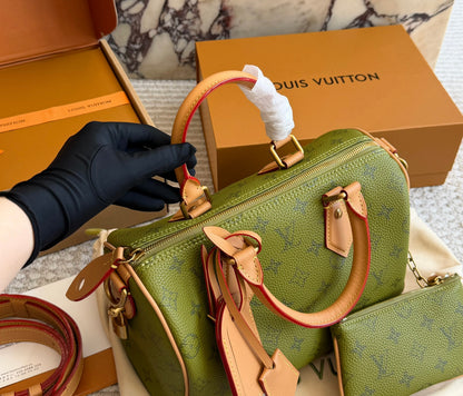 Cuero | Monogram Canvas Boston Bag