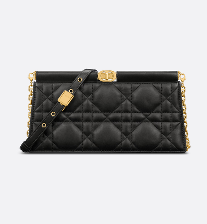 Cuero | Caro Colle Noire Clutch with Chain