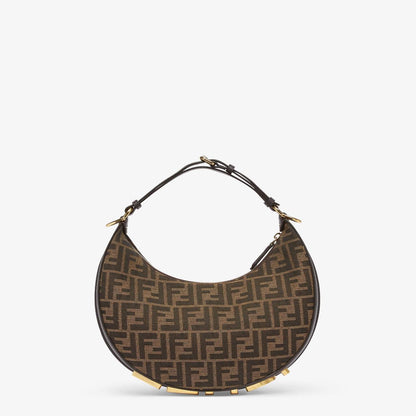 Cuero | Fendigraphy Small Brown FF fabric bag