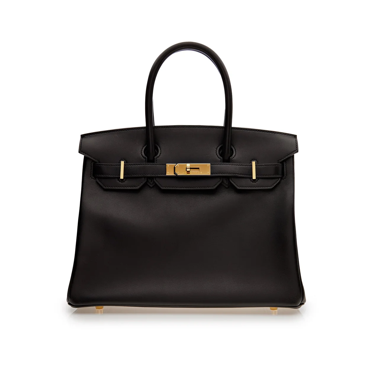 Cuero | Birkin Black Leather Gold Hardware