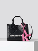 Original KARL LAGERFELD EMBOSSED SMALL TOTE BAG - BLACK