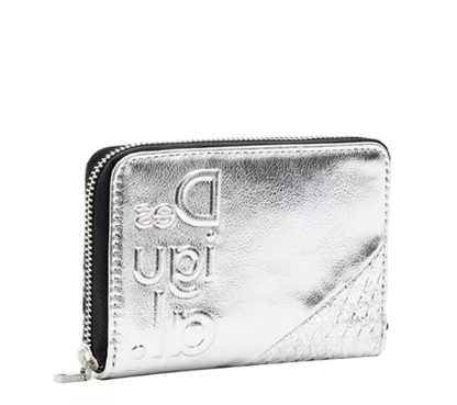 Cuero | Original Desigual Delta Silver Wallet