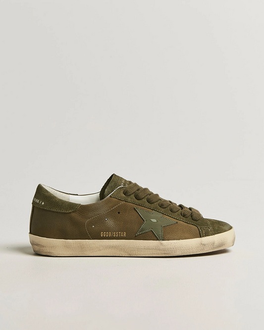 Cuero | Super-Star Sneakers Olive Night