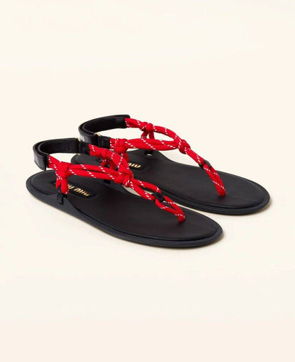 Cuero | Riviere cord and leather sandals
