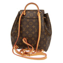 Louis Vuitton Montsouris Monogram Canvas Leather Backpack