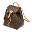 Louis Vuitton Montsouris Monogram Canvas Leather Backpack