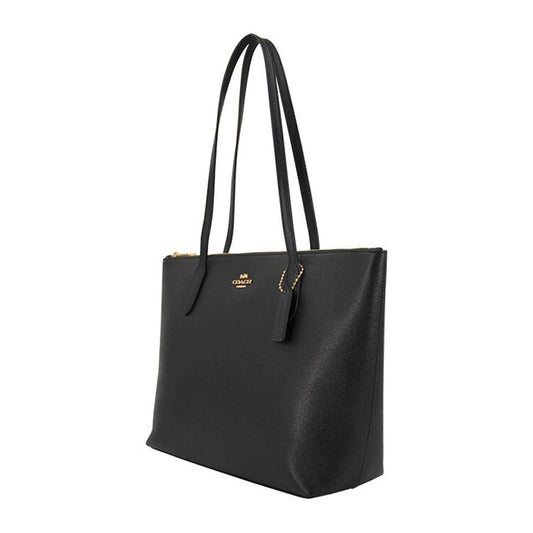 Cuero | Original Handbag Zip Top Tote Leather in Black