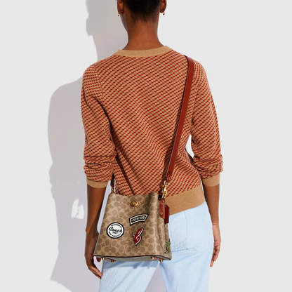Cuero | Willow Signature Canvas Patches Bucket Bag