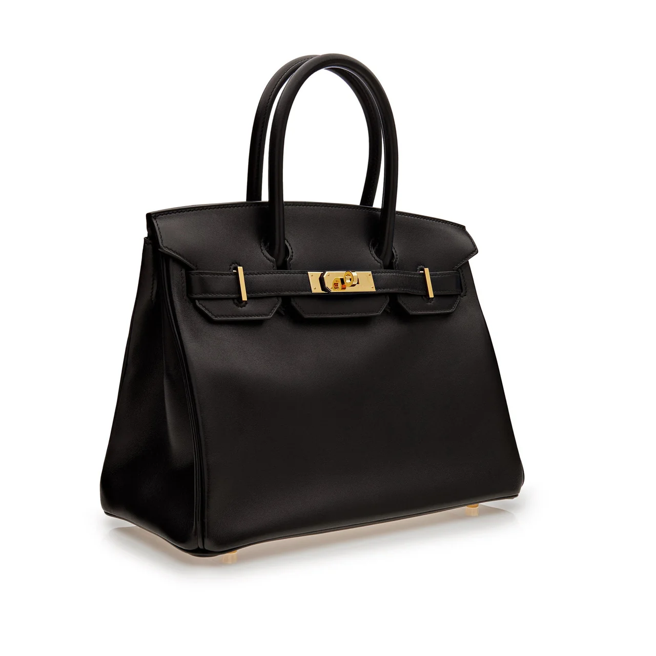 Cuero | Birkin Black Leather Gold Hardware