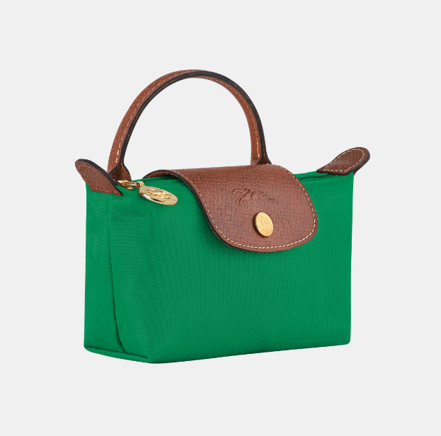 Cuero | Le Pliage Pouch with handle - Green
