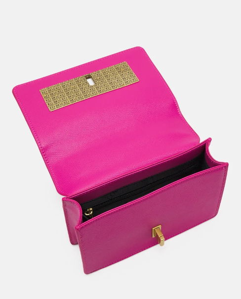 Cuero | Jeans Couture Saffiano Lock Crossbody Bag