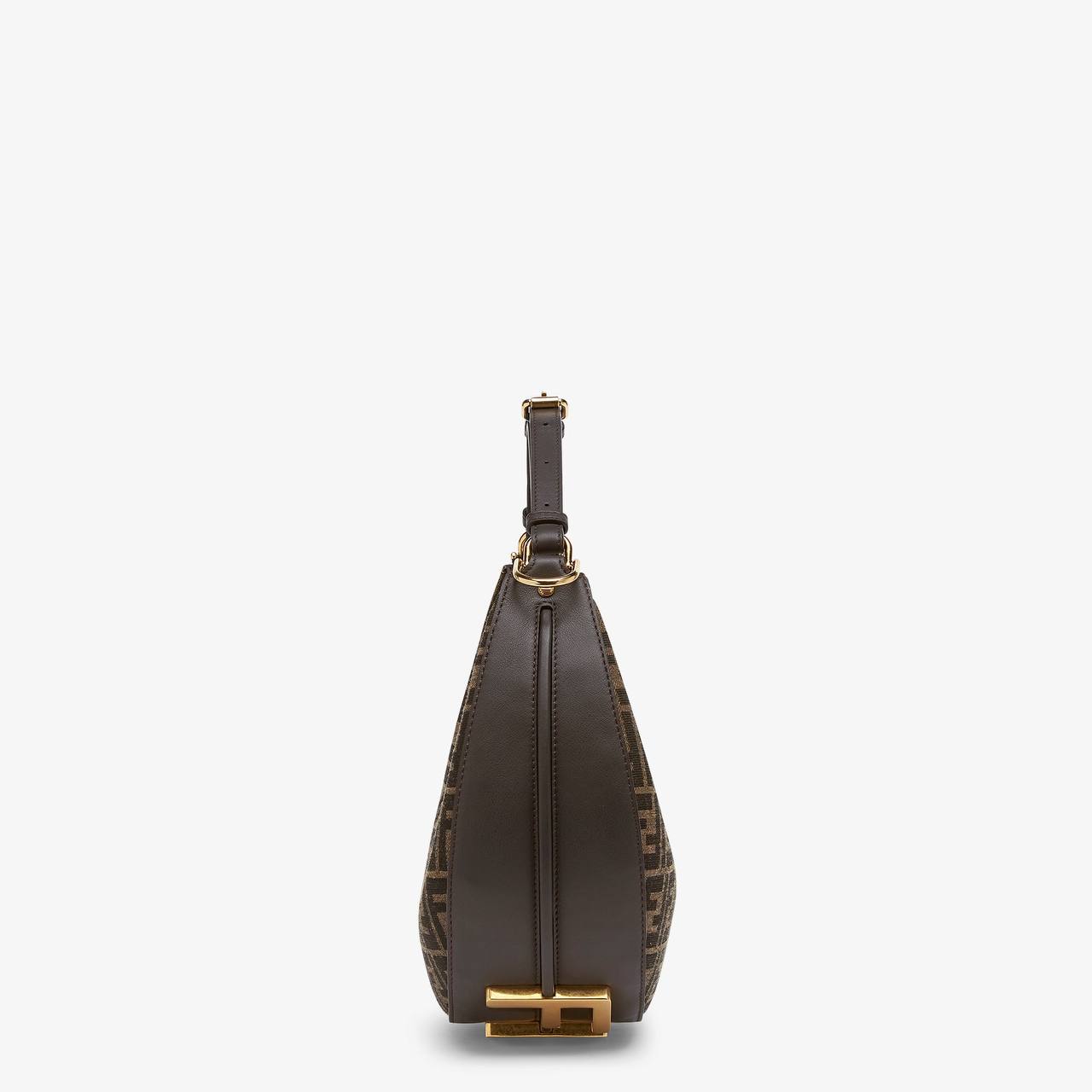 Cuero | Fendigraphy Small Brown FF fabric bag