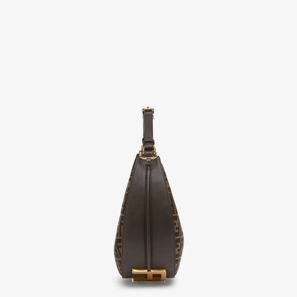 Cuero | Fendigraphy Small Brown FF fabric bag