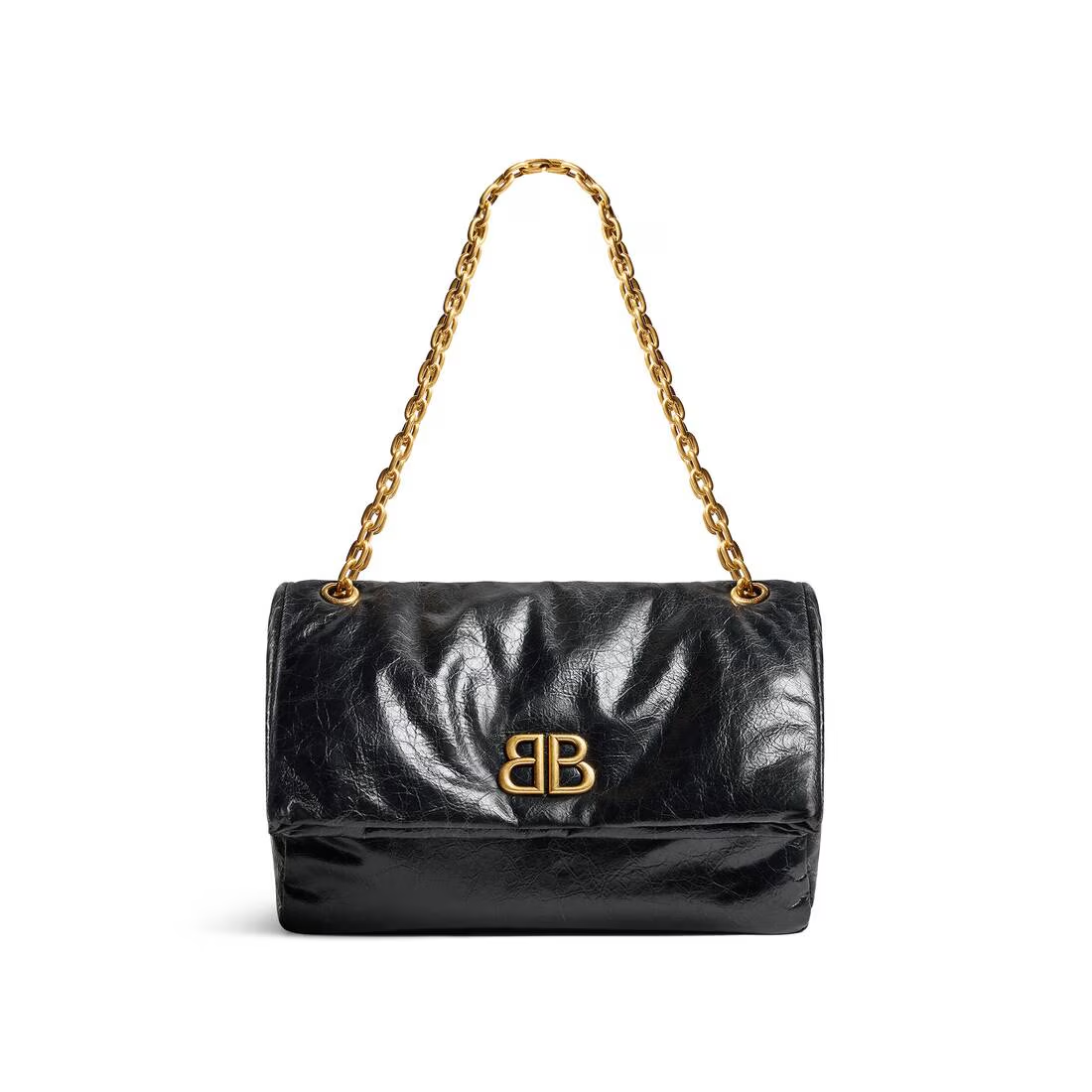 Cuero | Women's Monaco Medium Chain Bag in Black