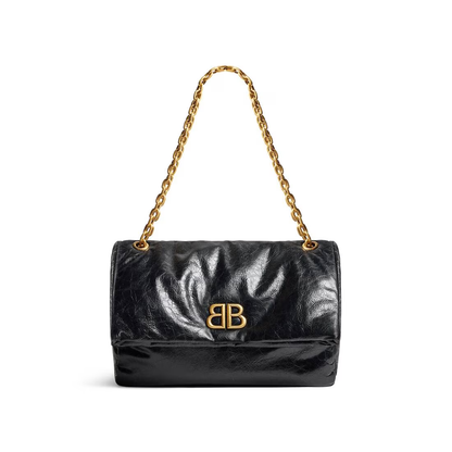 Cuero | Women's Monaco Medium Chain Bag in Black
