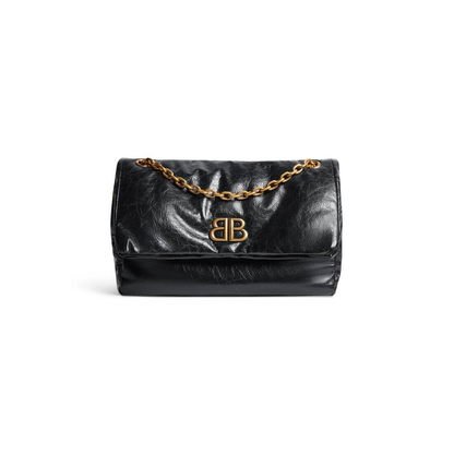 Cuero | Women's Monaco Medium Chain Bag in Black