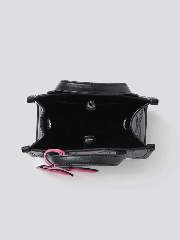 Cuero | Original EMBOSSED SMALL TOTE BAG - BLACK