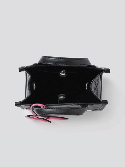 Cuero | Original EMBOSSED SMALL TOTE BAG - BLACK