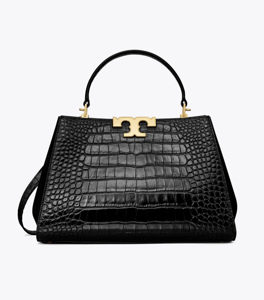 Cuero | Eleanor Croc-embossed Satchel Bag