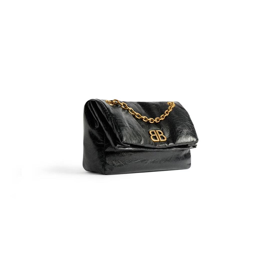 Cuero | Women's Monaco Small Chain Bag in Black