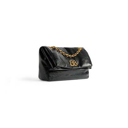 Cuero | Women's Monaco Small Chain Bag in Black