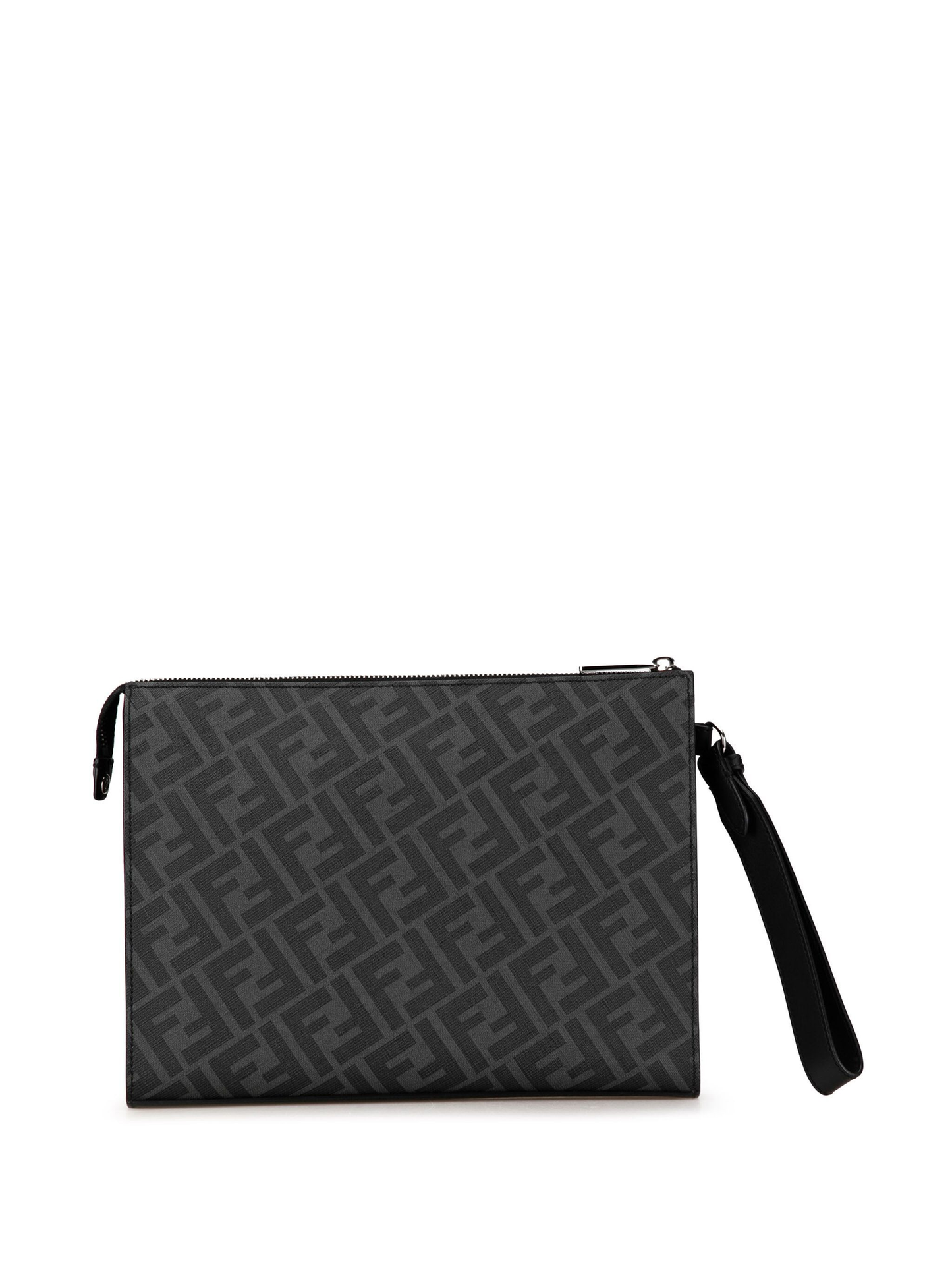 Cuero | Diagonal Front Zip clutch bag