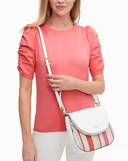 Original Kate Spade New York Leila Striped Canvas Shoulder Bag