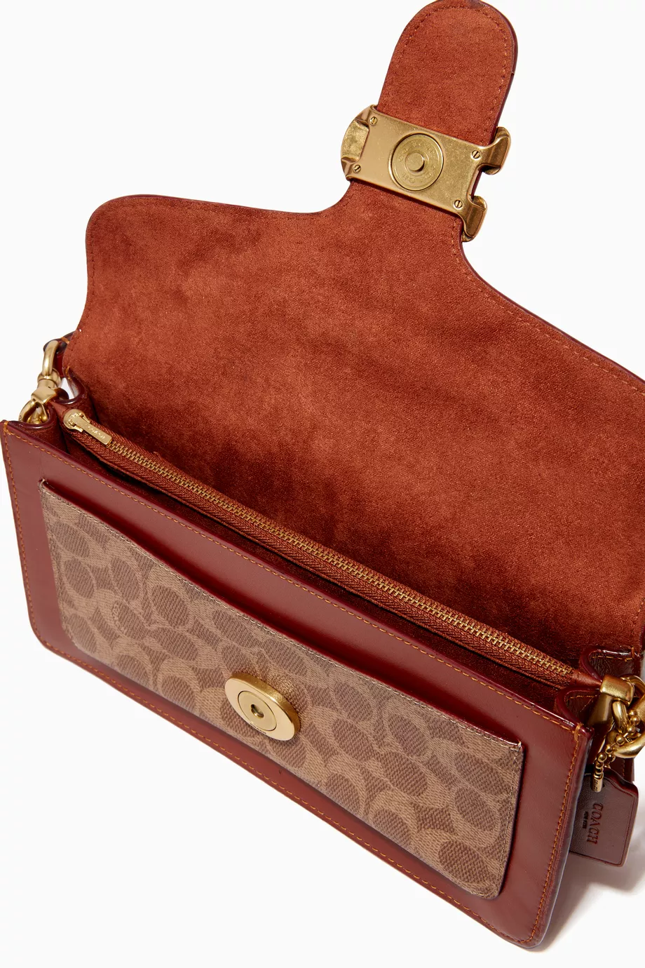 Cuero | Tabby 26 Signature-print Shoulder Bag in Coated-canvas & Leather