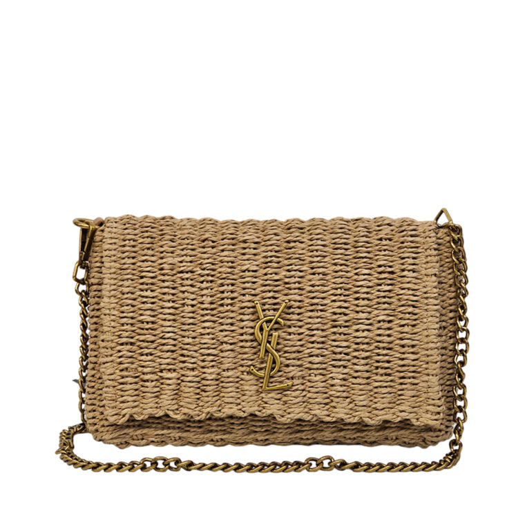 Cuero | Medium Supple Chain Bag In Raffia