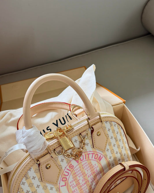 Cuero | Monogram Canvas Dome Top-Handle Bag