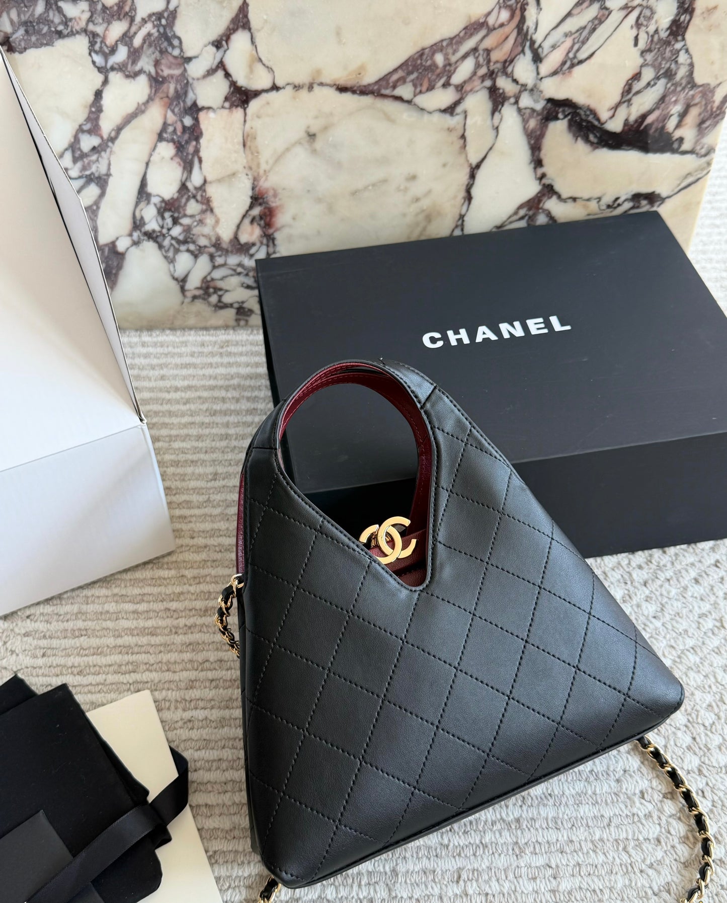 Cuero | Mini Quilted Hobo Bag Black