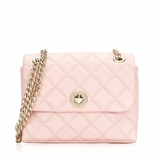 Cuero | Original Kate Spade New York Natalia Small Flap Crossbody Rose Smoke