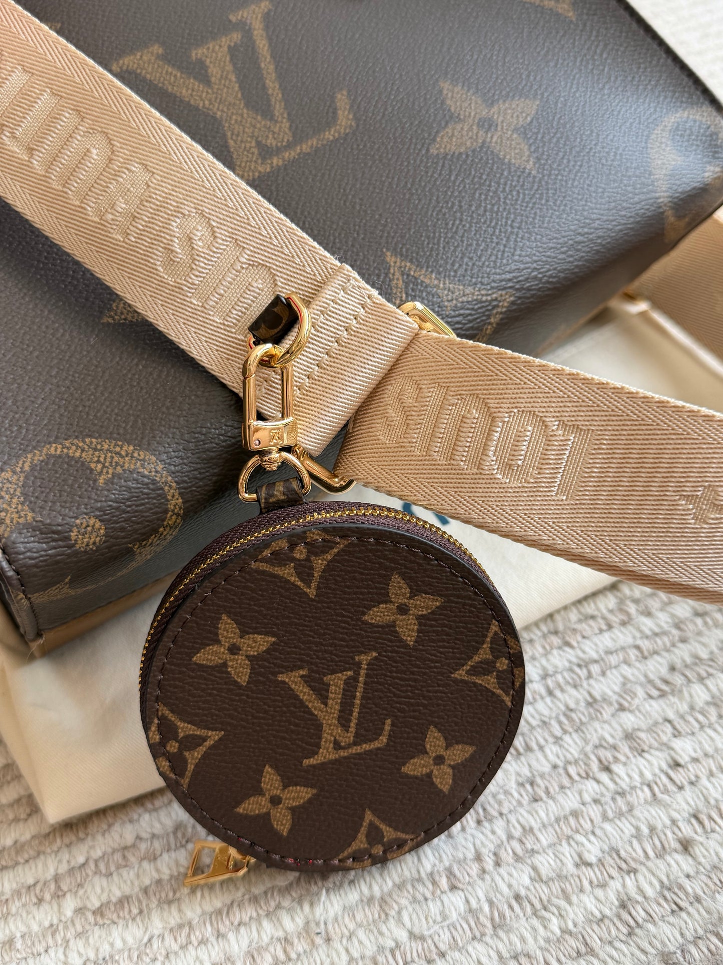 Cuero | Monogram Structured Top-Handle Bag Brown