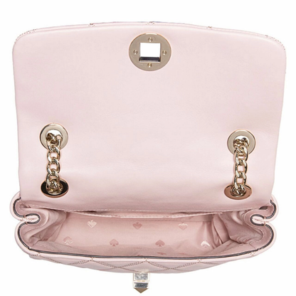 Cuero | Original Kate Spade New York Natalia Small Flap Crossbody Rose Smoke