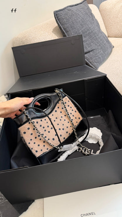 Cuero | Polka Dot Top-Handle Bag